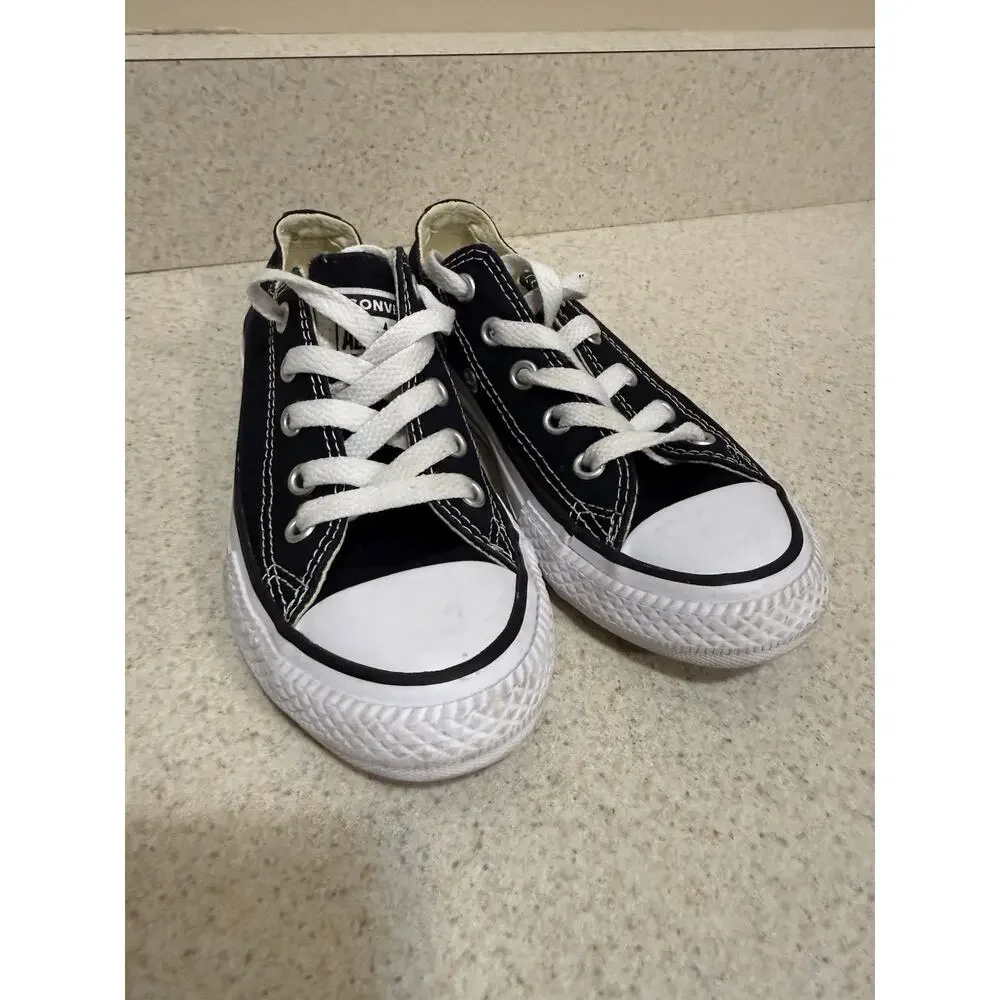 Converse All Star Black Low Top Youth Kids Sneakers Size 12